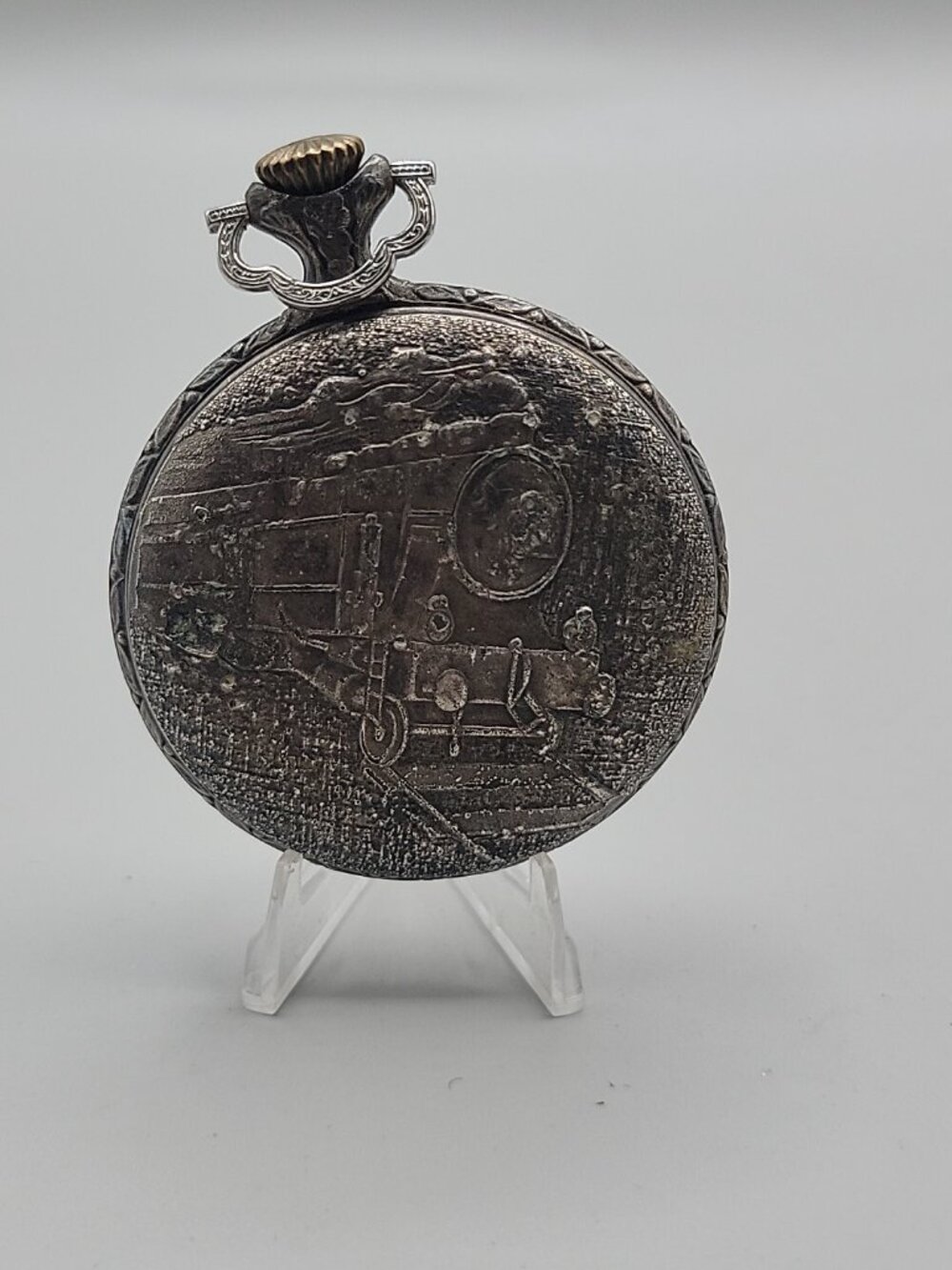 Swiss Railroad Grade Wind Pocket Watch Mon-Corte By EVASO SA 17j Antique - Picture 16 of 16
